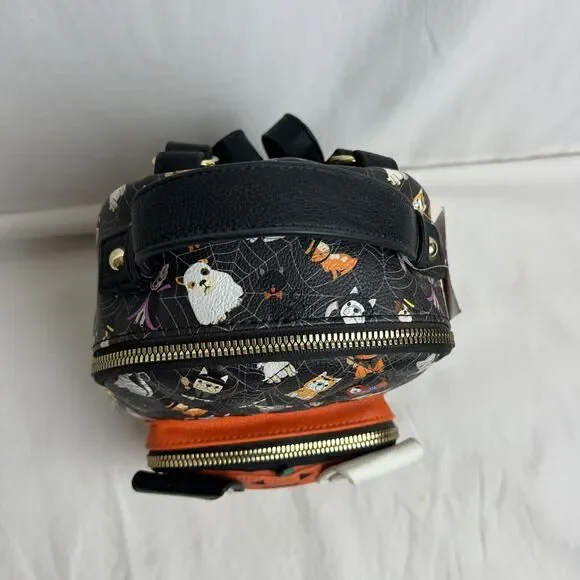 Betsy Johnson Halloween Pumpkin Mini Backpack French Bulldog New HTF Boston Dogs - Picture 6 of 8